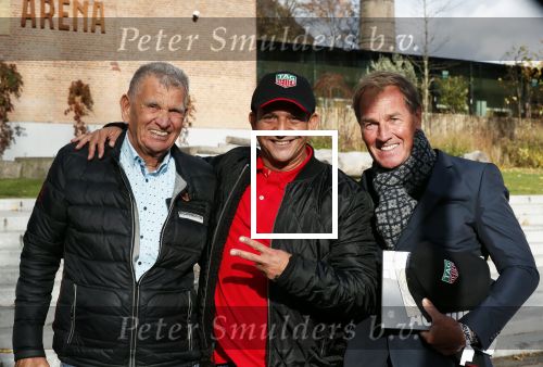 Amsterdam 13 november 2018
Presentatie TAG Heuer horloge van Max Verstappen in Hotel Arena. Robert Doornbos en Rob Kamphues doen de presentatie. Najib Amhali en Willem v d Klis