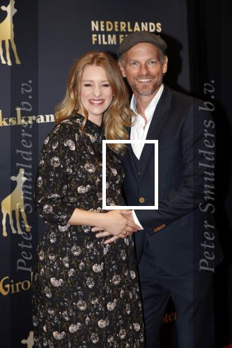 Utrecht 3 oktober 2018
Noortje Herlaar ( zwanger) en haar vriend Barry Atsma bij de nederlandse filmdagen.
