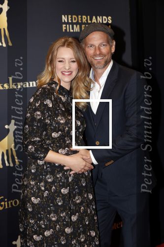 Utrecht 3 oktober 2018
Noortje Herlaar ( zwanger) en haar vriend Barry Atsma bij de nederlandse filmdagen.