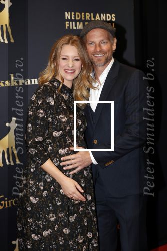 Utrecht 3 oktober 2018
Noortje Herlaar ( zwanger) en haar vriend Barry Atsma bij de nederlandse filmdagen.