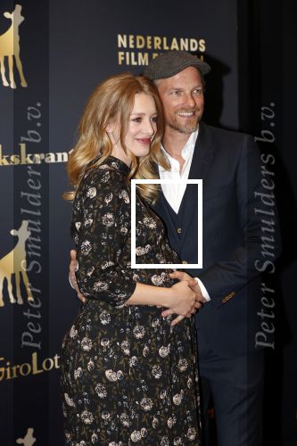 Utrecht 3 oktober 2018
Noortje Herlaar ( zwanger) en haar vriend Barry Atsma bij de nederlandse filmdagen.