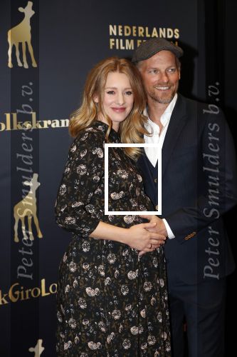 Utrecht 3 oktober 2018
Noortje Herlaar ( zwanger) en haar vriend Barry Atsma bij de nederlandse filmdagen.