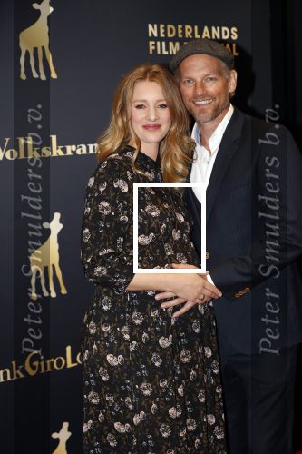 Utrecht 3 oktober 2018
Noortje Herlaar ( zwanger) en haar vriend Barry Atsma bij de nederlandse filmdagen.
