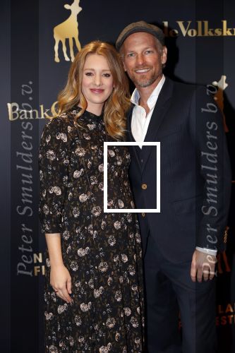 Utrecht 3 oktober 2018
Noortje Herlaar ( zwanger) en haar vriend Barry Atsma bij de nederlandse filmdagen.
