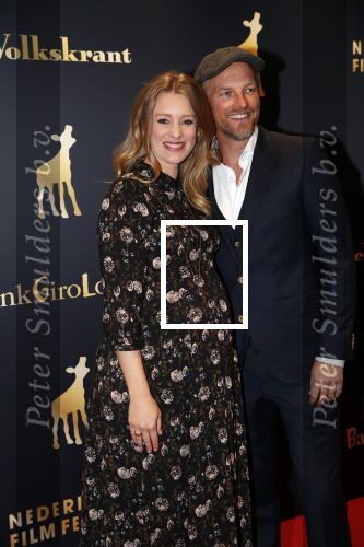 Utrecht 3 oktober 2018
Noortje Herlaar ( zwanger) en haar vriend Barry Atsma bij de nederlandse filmdagen.