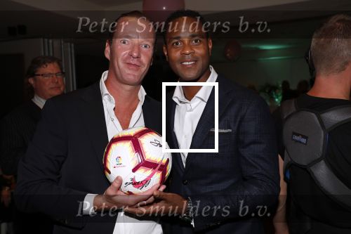 Amsterdam 4 oktober 2018
Gala ten bate van het Kluivert Dog rescue center op Curacao (patrick en Rosanna Kluivert) in het Pescana Hotel. Patrick met Marc Schroder