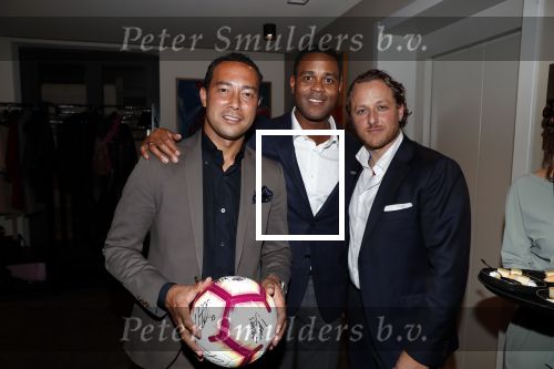 Amsterdam 4 oktober 2018
Gala ten bate van het Kluivert Dog rescue center op Curacao (patrick en Rosanna Kluivert) in het Pescana Hotel. Patrick met Benjamin Nijdam en Danny Landzaat