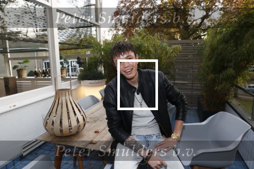 Hilversum 6 november 2018
Dries Roelvink interviewt voor Story Quincy Wilson Luc v Essen en Julia v Helvoirt uit het sbs6 programma house of Talent