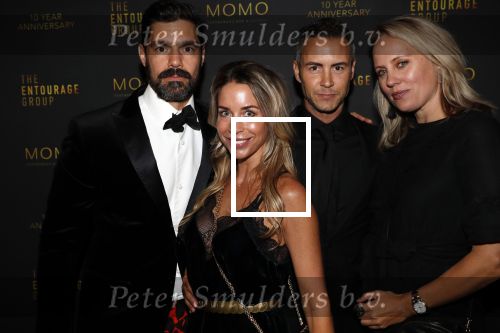 Amsterdam 4 oktober 2018
Feest ivm 10 jarig bestaan van Momo in Amsterdam. Renee Vervoorn met man Guy v d Reijden en Regina Romeijn met man
