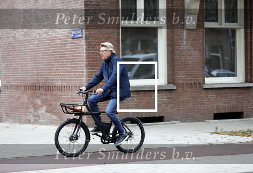 Amsterdam 23 oktober 2018
Robert Kranenborg op zijn electrische fiets.