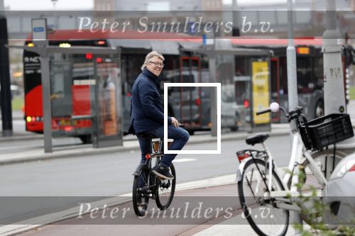 Amsterdam 23 oktober 2018
Robert Kranenborg op zijn electrische fiets.