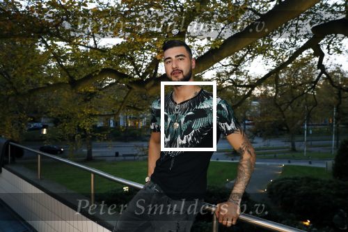 Hilversum 6 november 2018
Dries Roelvink interviewt voor Story Quincy Wilson Luc v Essen en Julia v Helvoirt uit het sbs6 programma house of Talent. Samir Sami