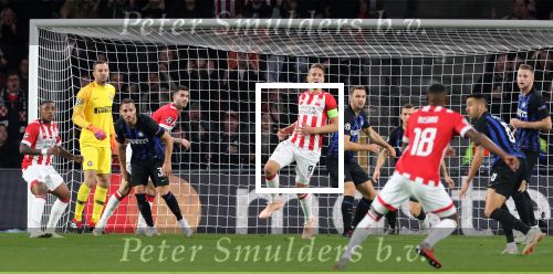 Eindhoven, 3 Oktober 2018 2e wedstrijd CL Seizoen 2018-2019
PSV-Internazionale Milan, eindstand 1-2
Stefan de Vrij en Luuk de Jong