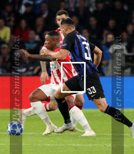 Eindhoven, 3 Oktober 2018 2e wedstrijd CL Seizoen 2018-2019
PSV-Internazionale Milan, eindstand 1-2
Steven Bergwijn