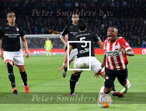 Eindhoven, 20 Oktober 2018 Kompetitiewedstrijd PSV-SC Emmen, eindstand 6-0 Seizoen 2018-2019
Steven Bergwijn