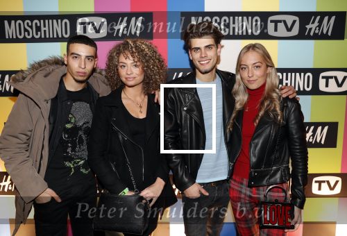 Amsterdam 5 november 2018
Presentatie samenwerking H&M en Moschino in escape. Tim v Riel met vriendin