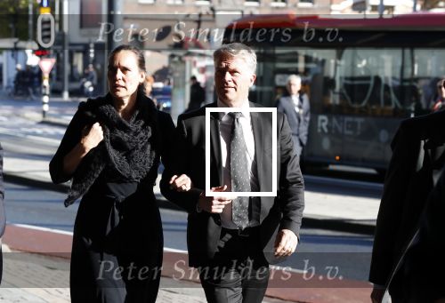 Amsterdam 27 oktober 2018
Herdenkingsdienst voor Wim Kok in het Concertgebouw van Amsterdam. Wouter Bos en partner Barbara Bos