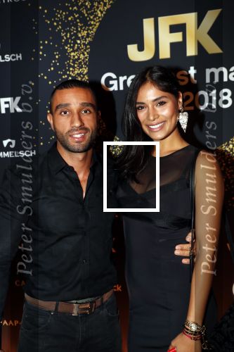 Amsterdam 8 oktober 2018
JFK Gala in de harbour Club. Wilfred Genee ontvangt uit handen van Prins Bernhard de prijs voor man van het jaar. Marieke Elsinga presenteert het gala. Yasmin Verheijen kwam met haar nieuwe vriend Khalid