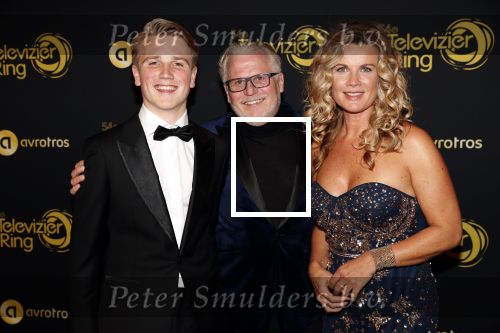 Amsterdam 9 oktober 2019
Uitreiking televizierring 2019 in AFAS Live. Annette Barlo met man Frank Timmer en zoon
