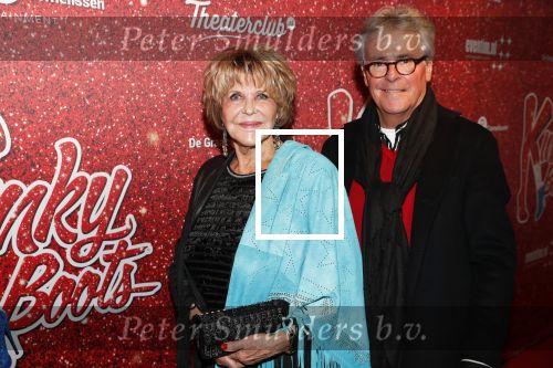 Amsterdam 11 november 2019
Premiere Kinky boots in theater de Meervaart.Astrid Engels met een kennis