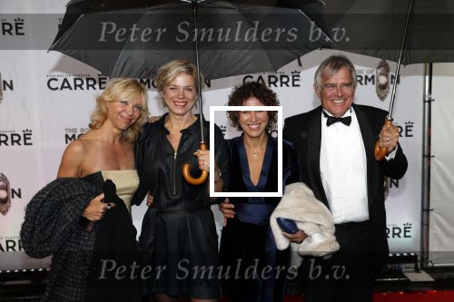 Amsterdam 3 oktober 2019
Premiere Book of Mormon in Carre. Claudia de Brey met partner en Evelien de Bruijn met partner