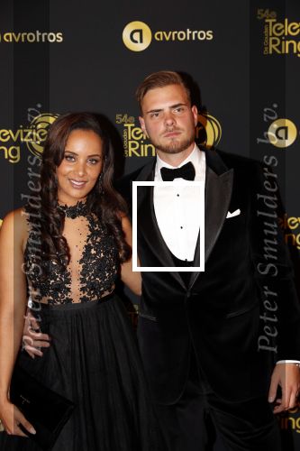 Amsterdam 9 oktober 2019
Uitreiking televizierring 2019 in AFAS Live. Dyantha Brooks met haar man