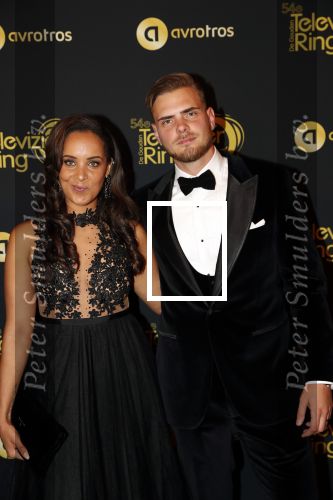 Amsterdam 9 oktober 2019
Uitreiking televizierring 2019 in AFAS Live. Dyantha Brooks met haar man