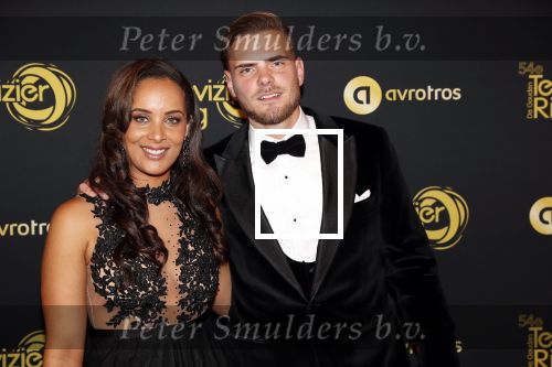Amsterdam 9 oktober 2019
Uitreiking televizierring 2019 in AFAS Live. Dyantha Brooks met haar man