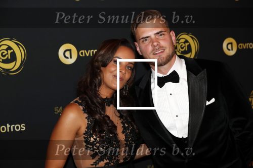 Amsterdam 9 oktober 2019
Uitreiking televizierring 2019 in AFAS Live. Dyantha Brooks met haar man