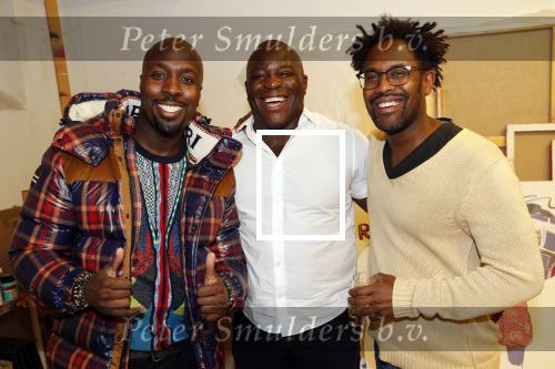 Amsterdam 11 november 2019
Boekpresentatie Fajah Lourens en Selwyn Senatori. Fernando Halman  met Rodney Glunder en ..