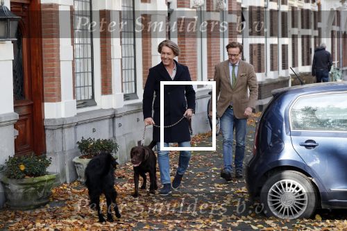Den Haag 24 oktober 2019
Frank Jansen en Rogier Smit ( Paleis voor een prikkie) laten hun honden uit. Frank en Rogier