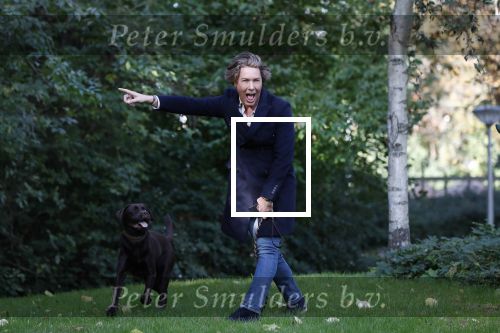 Den Haag 24 oktober 2019
Frank Jansen en Rogier Smit ( Paleis voor een prikkie) laten hun honden uit. Frank en Rogier