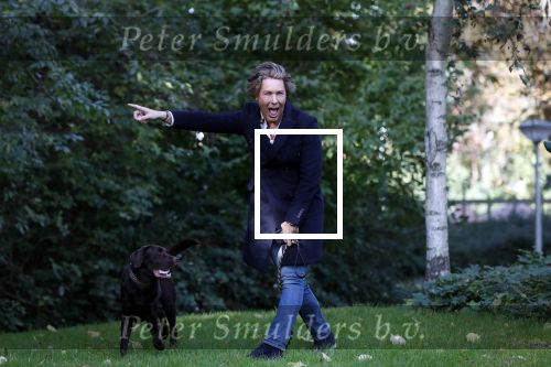 Den Haag 24 oktober 2019
Frank Jansen en Rogier Smit ( Paleis voor een prikkie) laten hun honden uit. Frank en Rogier
