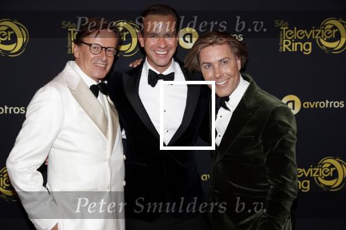 Amsterdam 9 oktober 2019
Uitreiking televizierring 2019 in AFAS Live. Frank en Rogier en Sven Sauve