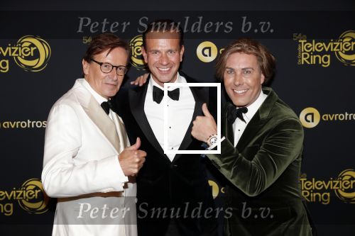 Amsterdam 9 oktober 2019
Uitreiking televizierring 2019 in AFAS Live. Frank en Rogier en Sven Sauve