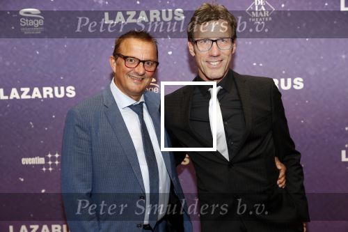 Amsterdam 13 oktober 2019
Premiere Lazarus in het deLamar theater. Hans Schiffers met partner