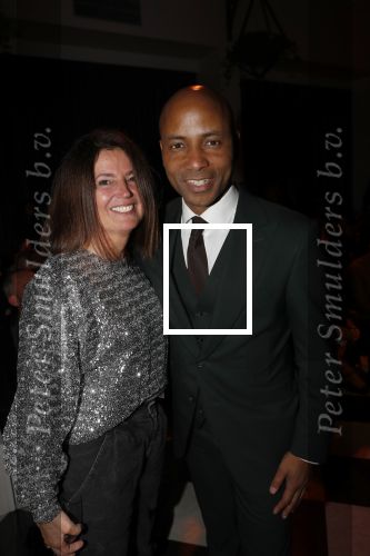 Amsterdam 3 oktober 2019
Modeshow Tommy Driessen in hotel Krasnapolsky. Humberto Tan met zijn vrouw ineke en partner Tommt