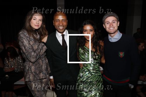 Amsterdam 3 oktober 2019
Modeshow Tommy Driessen in hotel Krasnapolsky. Maan Humberto Tan en Moise Trustfull met Kaj v d BVoort