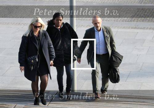 Antwerpen, 10 Oktober 2019
Imanuelle Grives met een vriendin en haar advocaat  John Maes
