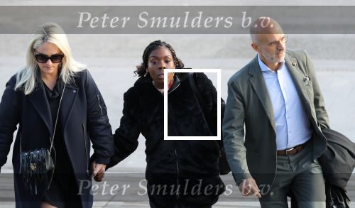 Antwerpen, 10 Oktober 2019
Imanuelle Grives met een vriendin en haar advocaat  John Maes