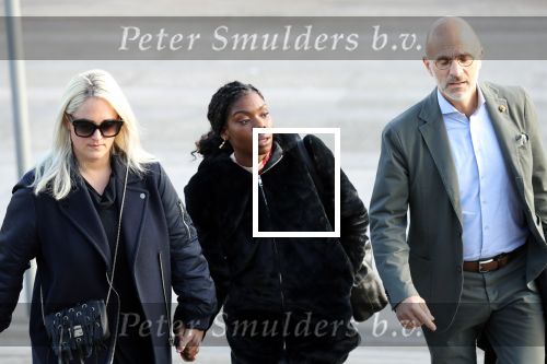 Antwerpen, 10 Oktober 2019
Imanuelle Grives met een vriendin en haar advocaat  John Maes