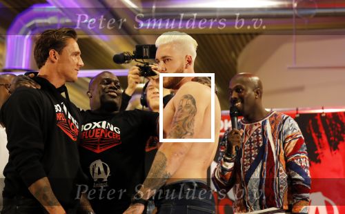 Almere 26 september 2019
Presentatie influencer boxing avond in sportcentrum Almere. Jaimy Dorenbosch