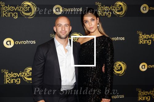 Amsterdam 9 oktober 2019
Uitreiking televizierring 2019 in AFAS Live. Jay Jay Boske met vriendin