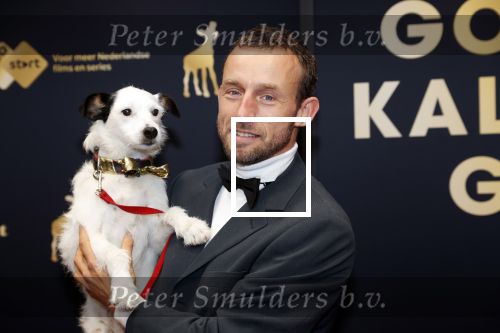 Utrecht 4 oktober 2019
Uitreiking gouden kalveren in schouwburg Utrecht. Johannes Hogebrink met hond Chayka