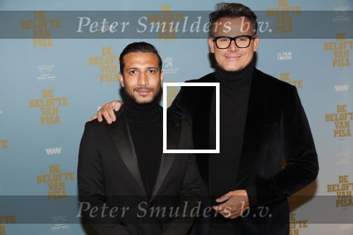 Amsterdam 7 oktober 2019
Premiere de belofte van Pisa in Tuschinski. Leco v Zadelhoff met zijn vriend