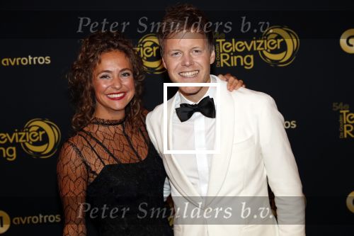 Amsterdam 9 oktober 2019
Uitreiking televizierring 2019 in AFAS Live. Lex Uiting en partner Susan