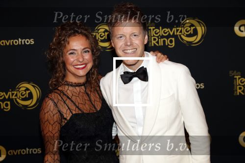 Amsterdam 9 oktober 2019
Uitreiking televizierring 2019 in AFAS Live. Lex Uiting en partner Susan