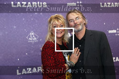 Amsterdam 13 oktober 2019
Premiere Lazarus in het deLamar theater. Manuela Kemp met partner