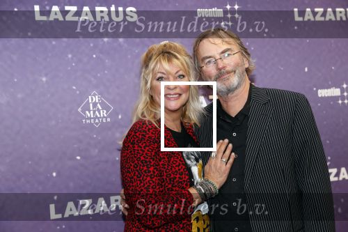 Amsterdam 13 oktober 2019
Premiere Lazarus in het deLamar theater. Manuela Kemp met partner