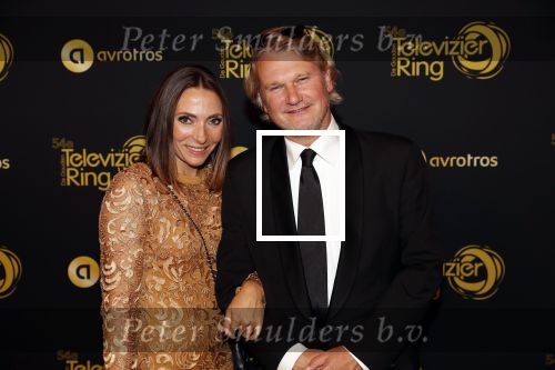Amsterdam 9 oktober 2019
Uitreiking televizierring 2019 in AFAS Live. MayBritt Mobach met man Ewart v d Horst